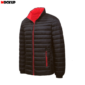 Veste matelassée en nylon chaude pour homme, col montant rembourré, coupe-vent, manteau d'hiver, logo personnalisé OEM - Product Image 2