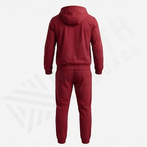 Men Winter Lightweight Customized Color <b>Zip</b> <b>Hooded</b> Tracksuit Athletic Jogger Set Full Jacket Regular Fit Performance Sportswear - Product Image 2