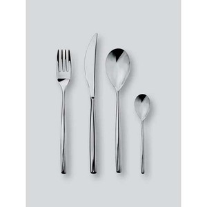 Cubiertos plateados de acero inoxidable, mango de madera de diseño impresionante, gran oferta, cuchara, tenedor, Plata - Product Image 3