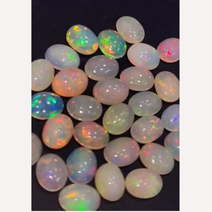 336ชิ้นโอปอลเอธิโอเปียธรรมชาติ6x4มม. 7x5มม. 8x6มม. 9x7มม. 10x8มม. ลูกแพร์รูปไข่ Cabochon 225 CTS มาก Iroc ขายอัญมณี CAB เรา $203 - Product Image 4