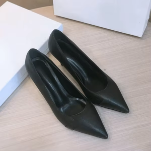 Élégantes Escarpins Français en Cuir pour Femmes, Bout Pointu, Talons Aiguilles, Rehaussant la Silhouette, Respirants, Sexy, Style Muller Versace - Product Image 6