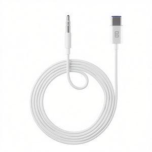 Cable de Audio y Video USB-C AUXMUSICABLETYPECW Blanco de 1 m con Conector AUX para Música - Product Image 3