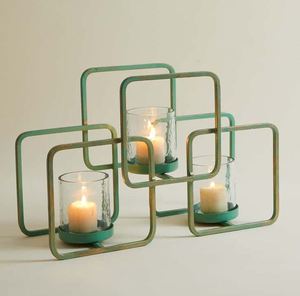 Portavelas decorativo con base de metal para decoración del hogar y la oficina, eventos de bodas y fiestas, hecho en India, venta al por mayor. - Product Image 2