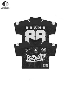 Rétro personnalisé de haute qualité, maillot de football vintage à col en V et maille lourde, impression par sublimation numérique haut de gamme, t-shirts pour hommes - Product Image 1