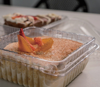 Boîte de conditionnement alimentaire en plastique transparente jetable en PET, boîte de conditionnement en plastique pour biscuits, salades, fruits