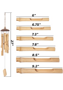 Campanas de Viento de Bambú para Exteriores, Regalo de Condolencia, Recuerdo Conmemorativo, con Melodía de Tono Profundo - Product Image 2