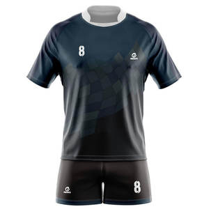 Nuevo Uniforme de Rugby Ajustable y Transpirable 100% Poliéster, Parches Personalizados, Conjunto de Jersey y Pantalones Cortos Resistentes de Talla Grande para Deportes de Equipo - Product Image 1