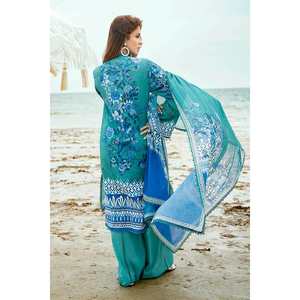 Ensemble de 3 pièces non cousues pour femmes, imprimé, en tissu lawn, collection SD-42138 - Product Image 4