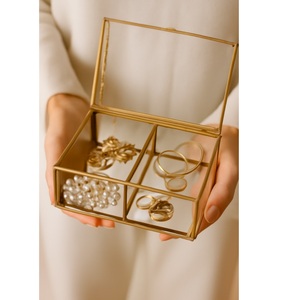 Glass Jewelry Box <b>Black</b> Color Rectangle Shape where modern design meets timeless luxury - Product Image 2