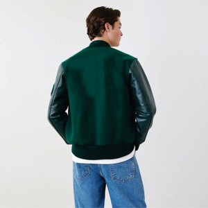Venta al por mayor de chaquetas con logotipo personalizado para hombre, chaqueta de béisbol informal, abrigo con letras, chaquetas universitarias de algodón unisex - Product Image 4