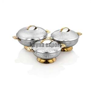 หม้อตุ๋นสแตนเลสคุณภาพสูง แบบคลาสสิก เก็บความร้อน ผิวขัดเงาแบบกระจก สำหรับใช้ในโรงแรมและธุรกิจจัดเลี้ยง สีทอง - Product Image 3