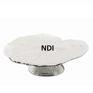 Support de serveur de gâteau Design gaufré Support de service de gâteau décoratif en métal en aluminium pour Noël et l'utilisation de fête d'événement - Product Image 1