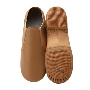 รองเท้าแจ๊สหนังสีดำและสีเนื้อ พื้นรองเท้าแบบแยกส่วน นุ่ม ยืดหยุ่น น้ำหนักเบา สวมใส่สบาย เหมาะสำหรับการเต้นรำ สำหรับทุกเพศ สำหรับการสั่งซื้อจำนวนมาก - Product Image 4