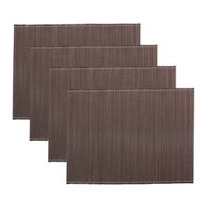 Wholesale Foldable Rectangle Bamboo <b>Wood</b> Eco-Friendly Bohemian Style Charger Plate Basic Rustic Brown <b>Placemat</b> Set Multifunction - Product Image 5