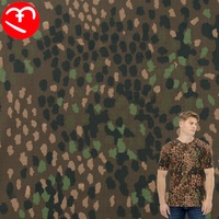 Tissu camouflage pois allemand de la Seconde Guerre mondiale DOT44, nylon coton imperméable, tissu ripstop à carreaux pour vêtements tactiques de plein air, sac, chapeau
