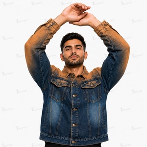 Veste en jean pour homme en gros, personnalisable avec logo, en denim de coton premium, style décontracté, coupe ajustée, mode vintage - Product Image 2