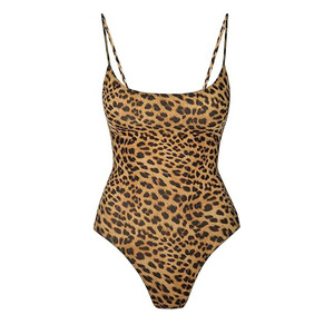 ชุดว่ายน้ำชิ้นเดียวสำหรับผู้หญิงสไตล์จูบแดดใส่สบายและร้อนแรงไซส์ใหญ่พิเศษชุดว่ายน้ำลายพื้น - Product Image 6