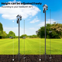Mangeoire à oiseaux JH-Mech de haute qualité avec un poteau très stable, durable, résistant aux intempéries et antirouille, en métal, pour l'extérieur