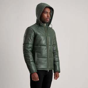 Manteau matelassé réversible en peau de mouton Gordon's en cuir imperméable pour un style décontracté (XS) - Product Image 2