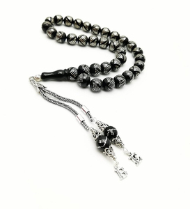 Vente en gros Nouvel Arrivage Musulman Tasbih Nouveau Tasbeeh Pierre biliaire vierge naturelle pure Chapelet Musulman 8mm 33 Islamique - Product Image 2