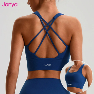 Wholesale Women High Support Sports <b>Bra</b> Crisscross Straps <b>Removable</b> <b>Pads</b> Premium Quality Push Breathable Stretch Gym Fitness - Product Image 4