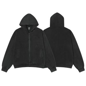 เสื้อฮู้ดสไตล์อเมริกันแนวสตรีทสำหรับผู้ชายรุ่นใหม่ ฤดูใบไม้ผลิ ผ้าคาร์ดิแกนซิปแบบหลวมๆ ผ้าถักนิตติ้ง สำหรับฤดูใบไม้ร่วง สามารถปรับแต่งได้ - Product Image 5