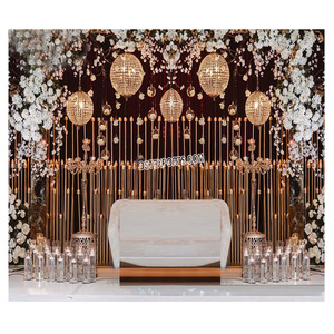 Candelabros Metálicos de 8 Brazos para Escenario de Boda, Soportes de Hierro para Velas, Decoración de Fondo para Bodas, Canadá - Product Image 1