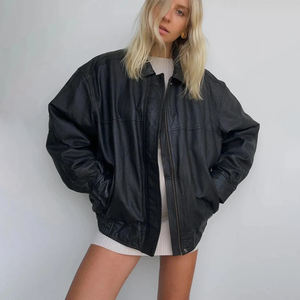 Veste en cuir pour femmes à quantité minimale de commande bas nouveauté veste en cuir pour femmes veste en cuir pour femmes de haute qualité - Product Image 3