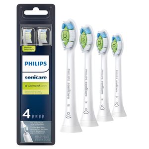 Têtes de brosse à dents de rechange Philips Sonicare DiamondClean authentiques, 4 têtes de brosse, blanches, HX6064/65 & C3 Premium Plaque authentiques - Product Image 5
