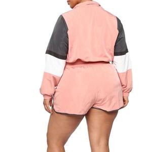 Lightweight Cotton Tracksuit <b>Reflective</b> Windbreaker Set Custom Color Track <b>Jacket</b> Women Autumn Crop Top Set Streetwear Printed - Product Image 2