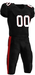 Ensemble de maillot et short de football américain entièrement sublimé sur mesure, respirant, grande taille, vêtements pour adultes, séchage rapide, devant et dos - Product Image 2