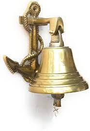 Cloches antiques d'armure en laiton robuste très demandées pour porte d'école, navire nautique et dessus de table utilisés directement depuis l'usine indienne - Product Image 2