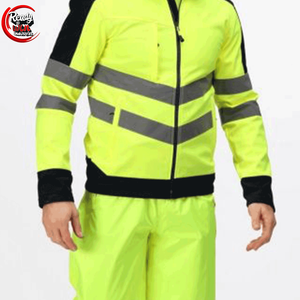 OEM <b>High</b> Quality Men's <b>Softshell</b> <b>Jackets</b> Hi Vis Safety Waterproof Soft Shell Reflective Custom Windbreaker Polyester Material - Product Image 5