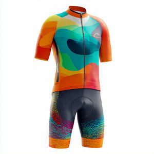 Ensemble de maillot et short de cyclisme pour homme, maillot de cyclisme à manches courtes, vêtements de vélo - Product Image 5