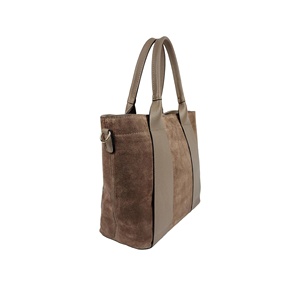 Bolso de mano suave en gamuza auténtica y cuero de dolar - Hecho en Italia - Art. 24030SD - Product Image 2