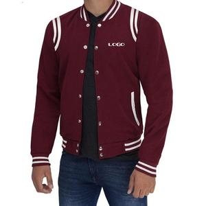 Chaqueta universitaria de nueva edición con logotipo personalizado, calidad fina, estampado profesional, cuello alto largo, delgada, del fabricante de Pakistán - Product Image 5