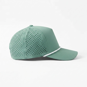 Gorra Trucker Bordada Verde Menta con Malla Ajustable Unisex Casual de 6 Paneles al por Mayor con Logotipo Personalizado de Alta Calidad OEM ODM Bajo MOQ - Product Image 2