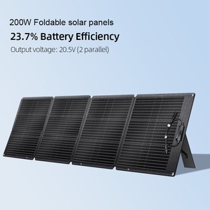 200W <b>Foldable</b> Monocrystalline <b>Solar</b> <b>Panel</b> 23% Efficiency IP67 Waterproof 20.5V 9.8A Max Current Portable <b>Solar</b> Charger Carry Bag - Product Image 6