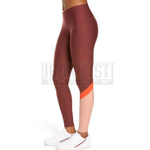 Pantalon de yoga taille haute à motif solide avec fermeture à la taille élastique Tissu lisse extensible confortable pour des performances d'entraînement optimales - Product Image 4