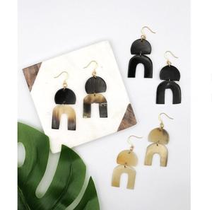 Pendientes de Cuerno de Búfalo para Niñas, Pendientes de Mujer, Joyería de Cuerno, Cuerno Natural para Mujer, Alta Calidad - Product Image 3