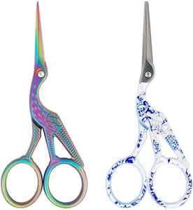 กรรไกรตัดเล็บสเตนเลสแบบมืออาชีพกรรไกรเล็มคิ้วเครื่องมือแต่งหน้าเครนความงาม - Product Image 4