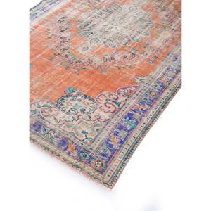 Alfombra de Lana Anudada a Mano de Gran Tamaño, Diseño de Medallón Rojo y Naranja, para Sala de Estar, Pasillo Rectangular, Modelo Pae-2678 - Product Image 2