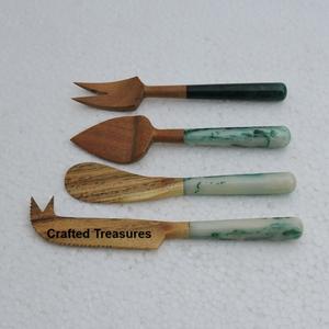 Top Quality Wooden <b>Cheese</b> <b>Set</b> Manufacturer By Crafted Treasures With Marble Handle <b>Cheese</b> Cutlery <b>Set</b> Knives Superb Quality - Product Image 3