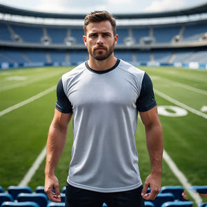 Maillot de baseball surdimensionné en maille T-shirt pour homme Maillot de football en maille d'entraînement pour homme - Product Image 4