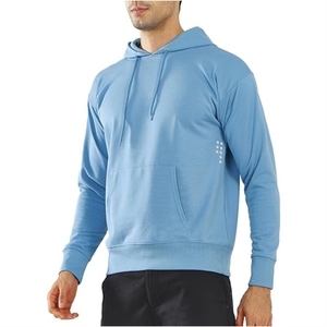 Sweat à capuche décontracté pour homme en coton 100% de haute qualité, manches longues, veste d'hiver avec cordon de serrage, poche, logo personnalisé, ODM - Product Image 1