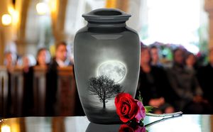 Urna de cremación hecha a mano para cenizas humanas, urna funeraria de Metal pulido para hombre adulto, urna de tamaño personalizado conmemorativa para cenizas humanas - Product Image 2