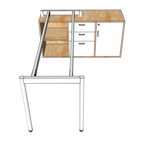 Sistema de Patas de Acero HCOM218 OMA II, Patas de Metal Industriales de 160x60CM para Muebles, Gabinetes, Mesas de Comedor, Sillas de Cocina, Sofás y Hoteles - Product Image 4