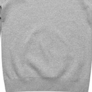 Sudaderas con capucha para hombre Emblem Crew Sweater Black Heavyweight 100% Cotton French Terry Ajuste relajado con cuello acanalado Cuff and Hem - Product Image 5