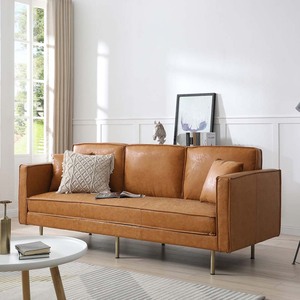Loveseat 07 Three-Seat <b>Square</b> Sofa Bench 220x90cm with Luxurious Faux Leather Upholstery for Living Rooms Set SFB68047 - Product Image 5