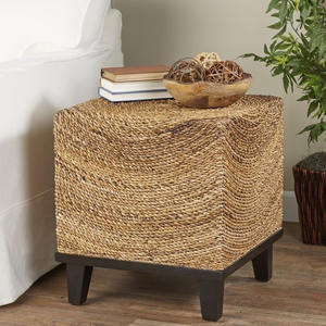 Otomana Cuadrada de Jacinto de Agua a Bajo Precio, Decoración para el Hogar, Se Acepta OEM, Taburetes y Otomanas Personalizados de Vietnam al por Mayor - Product Image 2